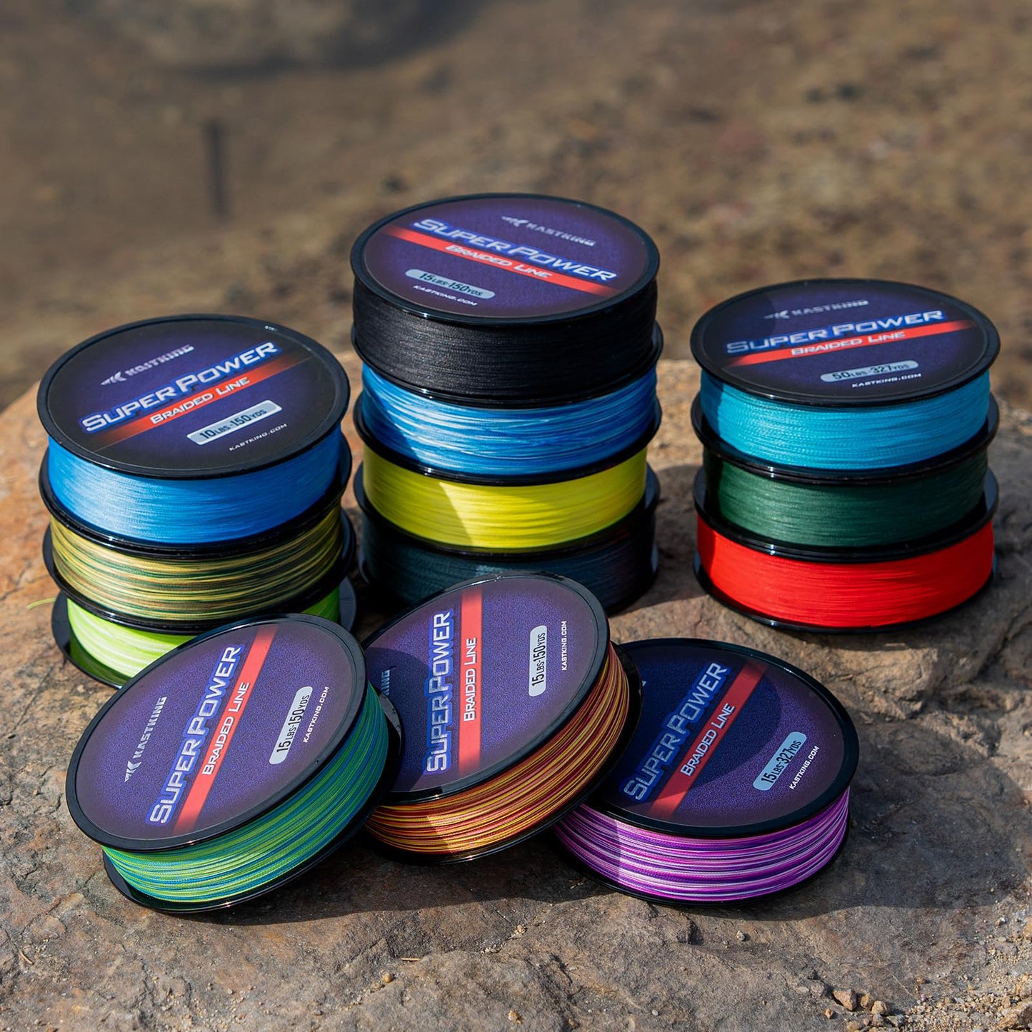 KastKing Superpower Braided Fishing Line, Black, 6LB, 300+27 Yds