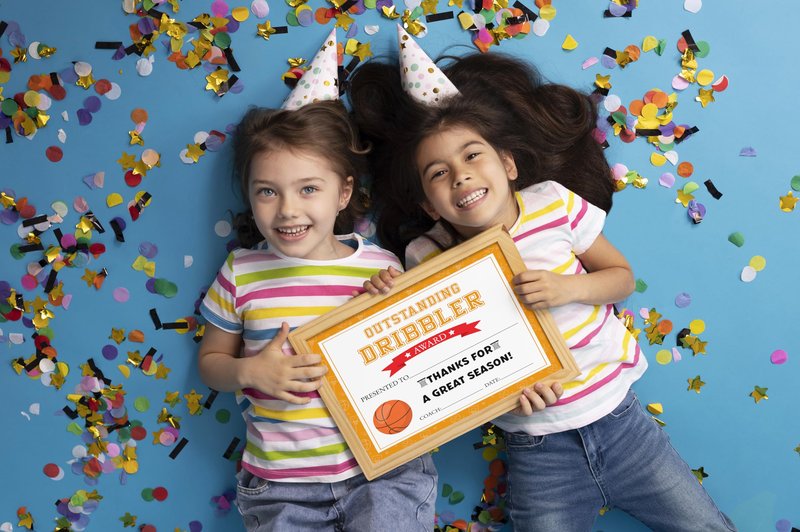 Certificate of Award, 25 Pcs Sports Achievement Certificates for Kids Students, Outstanding Dribbler Awards, Basketball Certificate Favors & Supplies -08