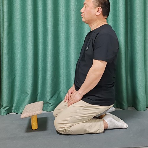 Meditation Bench,One-Legged Stool Sitting Posture Correction Kneeling Solid Wood, Edges for The Perfect Posture, Prayer Bench, Meditation Chair, Yoga Stool (aa)