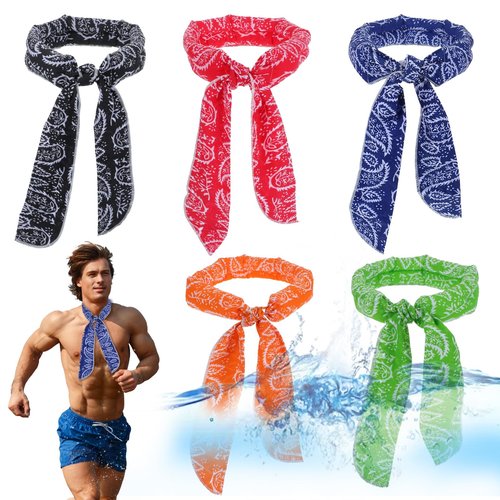 5 Pack Cooling Towel, Ultimate Instant Relief for Sports Fitness and Outdoor Activities Quick-Dry Lightweight and Breathable Fabric Perfect for Gym Yoga Running and Travel