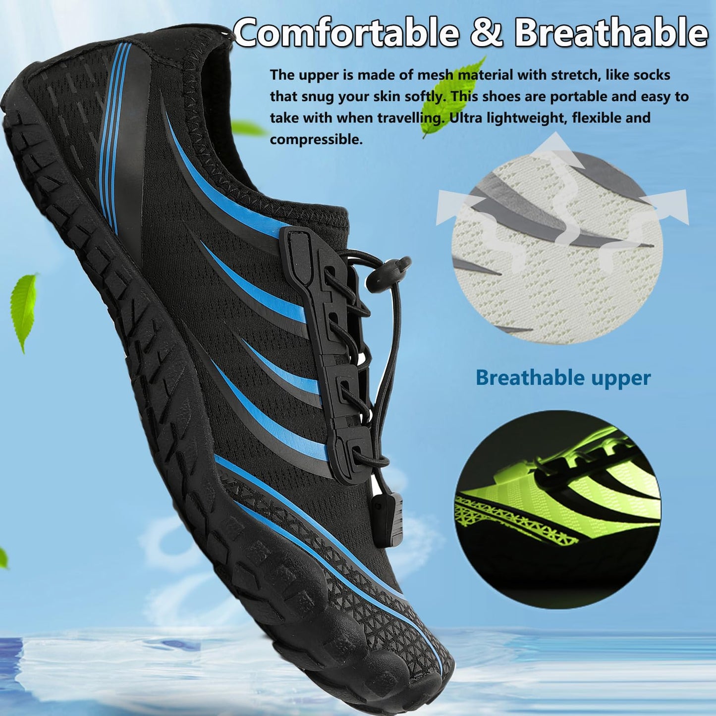 Water Shoes for Men Women Barefoot Shoes Quick Dry Aqua Outdoor Sports for Swim Pool Beach Surf Walk Water Yoga River Lake Hiking Kayaking