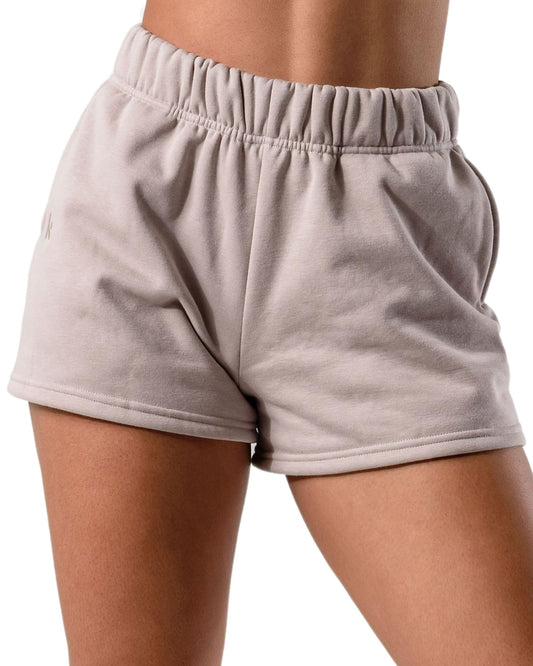 Kamo Fitness CozyTec Sweat Shorts Women High Waisted Lounge Comfy Casual Cotton Shorts with Pockets (Porpoise, M)