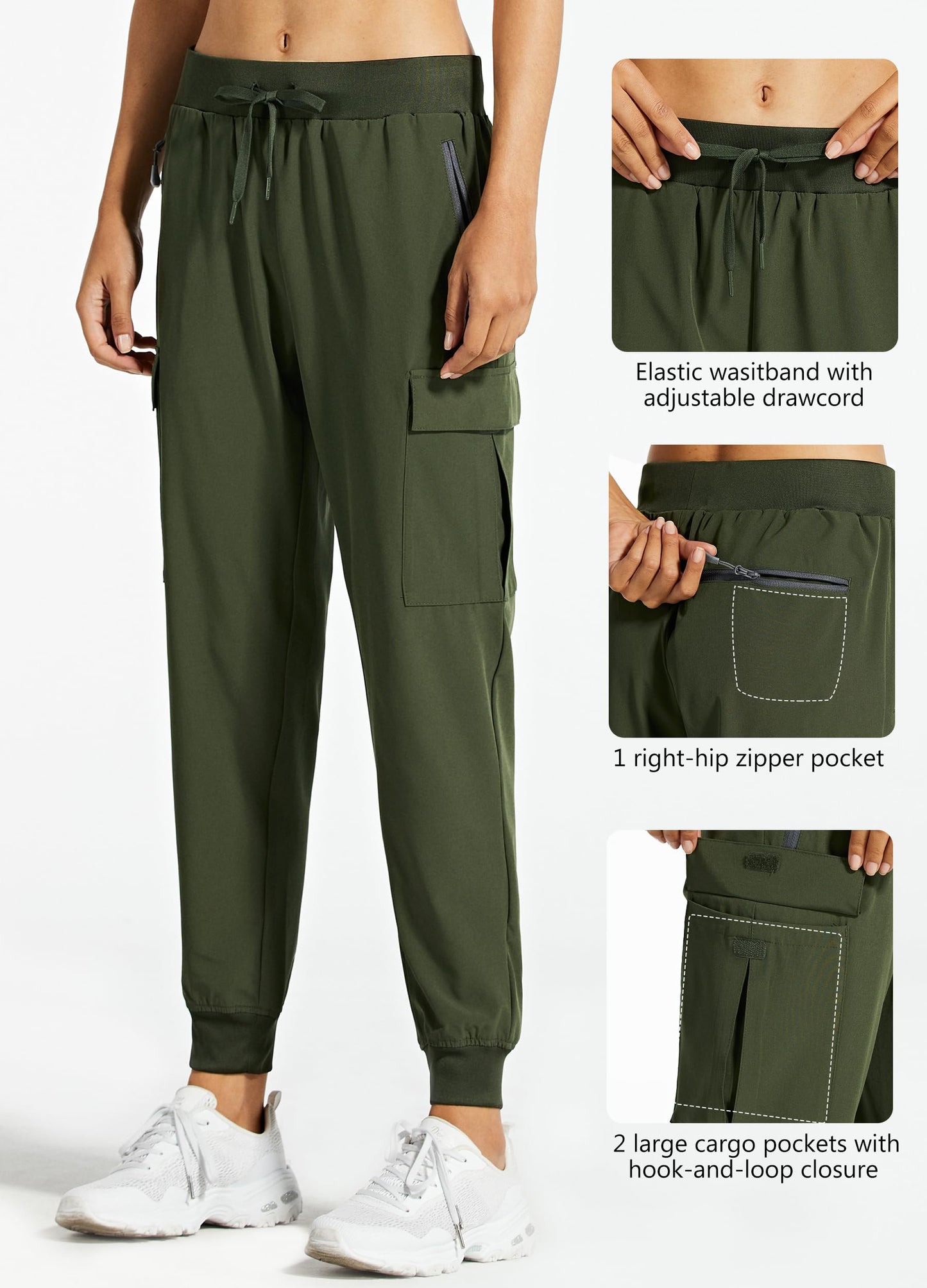 Libin Women's Cargo Joggers Lightweight Quick Dry Hiking Pants Athletic Lounge Casual Travel