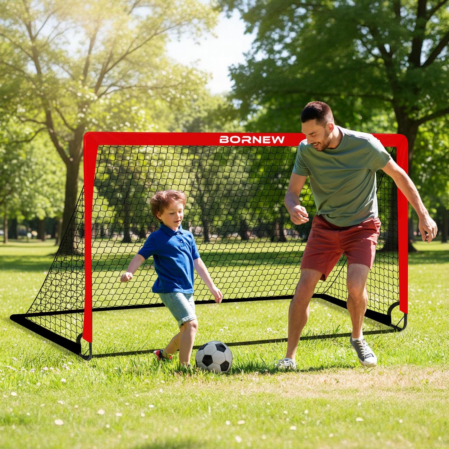 Kids Soccer Goal for Backyard Set - 2 Set of 6X4 FT Toddler Soccer Nets Pop Up Portable Soccer Set for Kids and Youth Game and Training Goals Ages 3-16 Gift