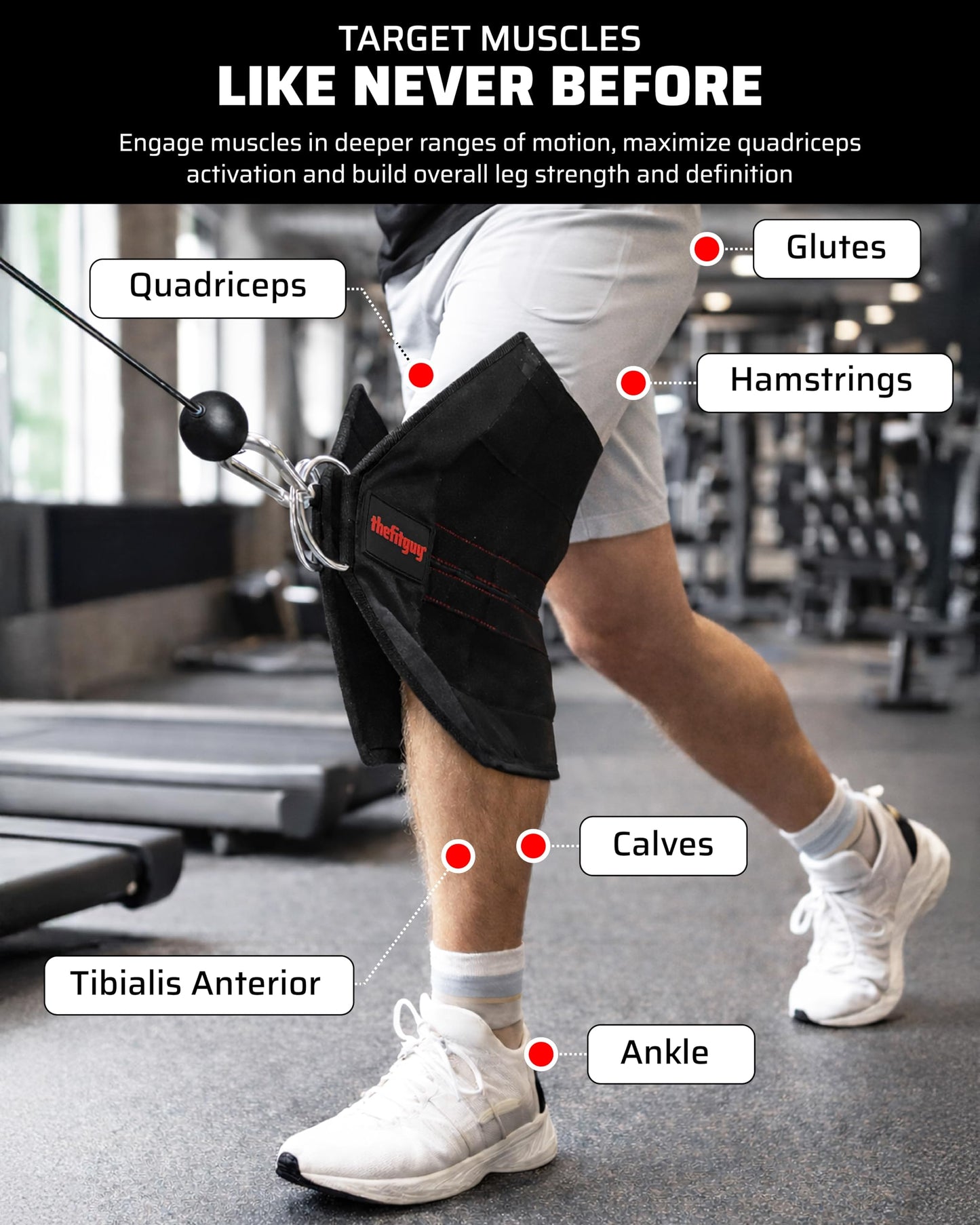 THEFITGUY Squat Knee Attachment for Cable Machine & Resistance Band