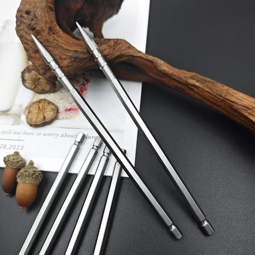 6.5in 6 Pieces a Set Professional Throwing Spikes Stainless Steel Needle, Lightweight Well Balanced Kunai Training Knife with Nylon Sheath for Recreation and Competition