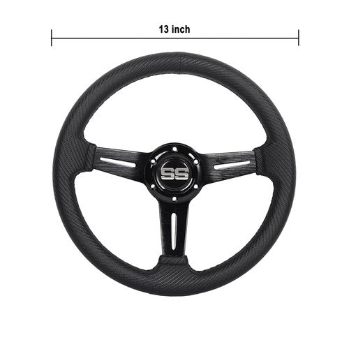 N2MU Golf Cart Steering Wheel 13 inch Universal for EZGO TXT RXV Club Car DS Precedent and Yamaha