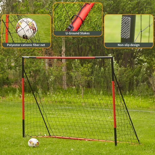 KAIHAOWIN Soccer Goal Net, Backyard Soccer Goal, Suitable for Multiple Ages, 8'x6 for Park, Beach, Backyard, Trainning