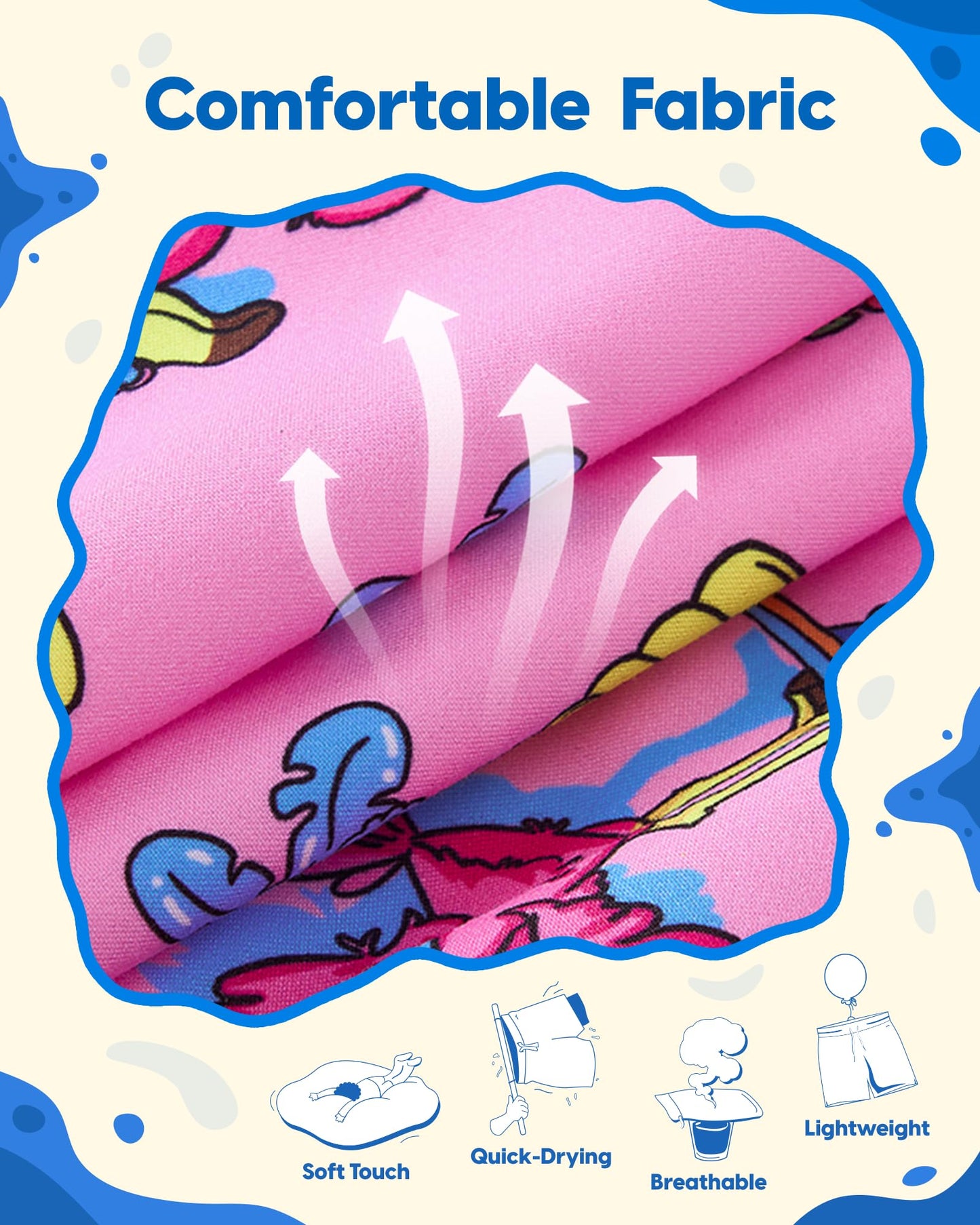 maamgic Boys Swim Trunks Toddler Swim Shorts Little Boys Bathing Suit Swimsuit Toddler Boy Swimwear Flamingo Pink 14-16 Years