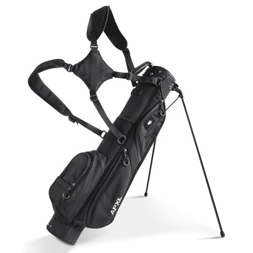 Small Golf Bag, 3 Divider Fit Up to 8 Clubs, Stand Bag with Rain Cover, Durable Pitch n Putt, Lightweight with Strap and Stand for Men & Women