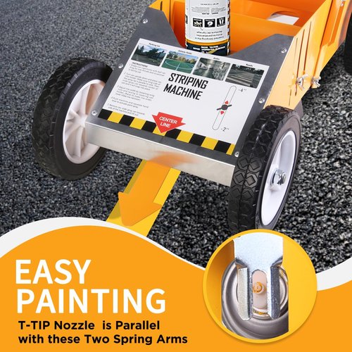 Lbraxyi High-Performance Striping Line Marking Machine, Warehouse Striping Machine, Parking Lot Striping Machine, Work with Inverted Striping Spray Paint