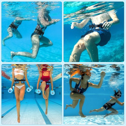 Sportneer Aqua Belt Water Aerobics Equipment Swimming Pool Exercise Aqua Float Belts Jogger Floatation Buoyancy Belt Aquatic Training Accessories for Adults Youth Fitness Workout Therapy L