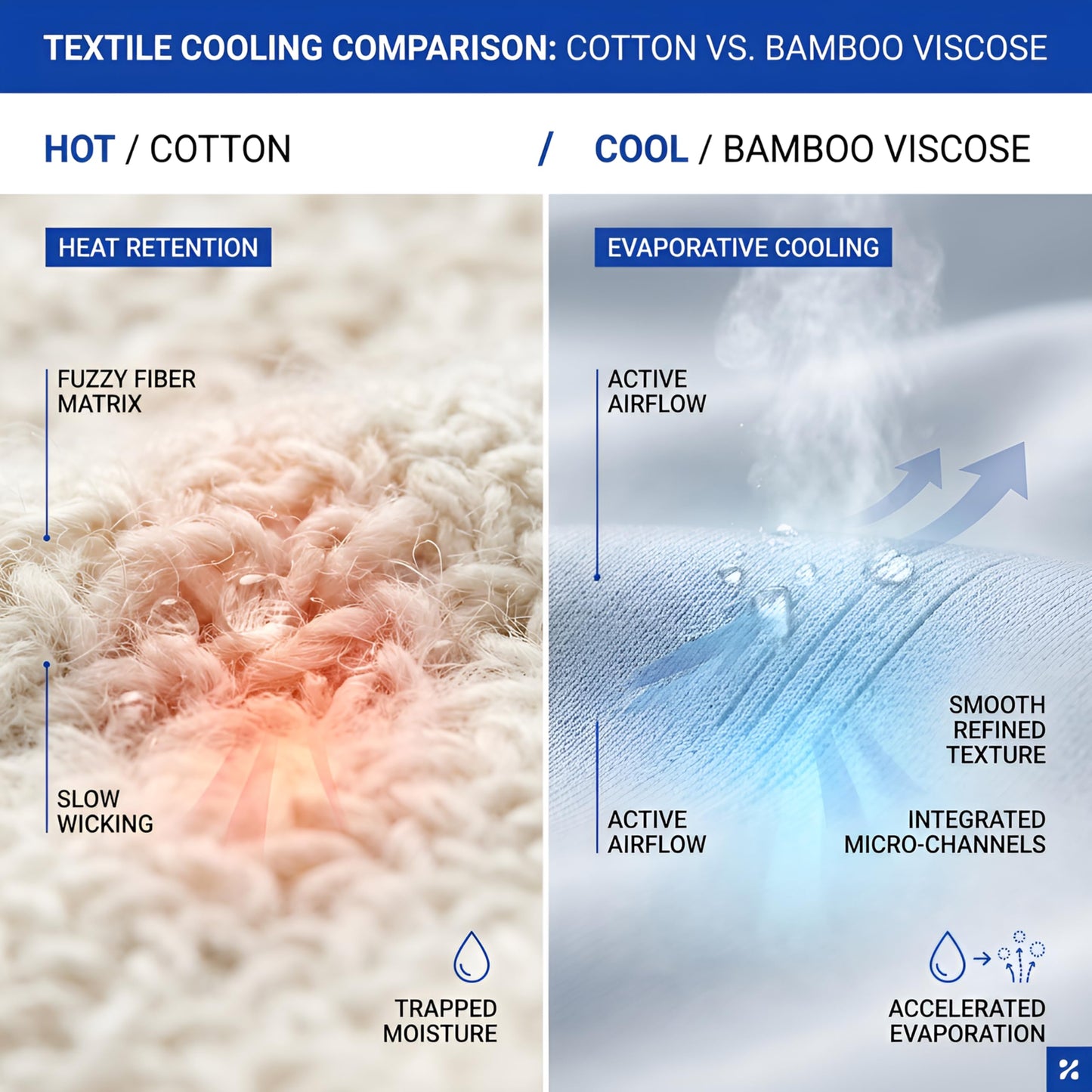 Merino Summit Men's Cooling Bamboo Viscose T-Shirts for Summer True Blue
