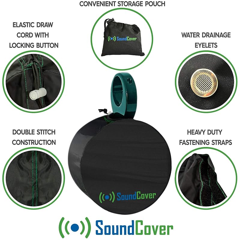 Medium Marine Wakeboard Tower Speaker Covers for 6.5" Round or 6x9" Oval Speakers - 210T Polyester, UV Coating