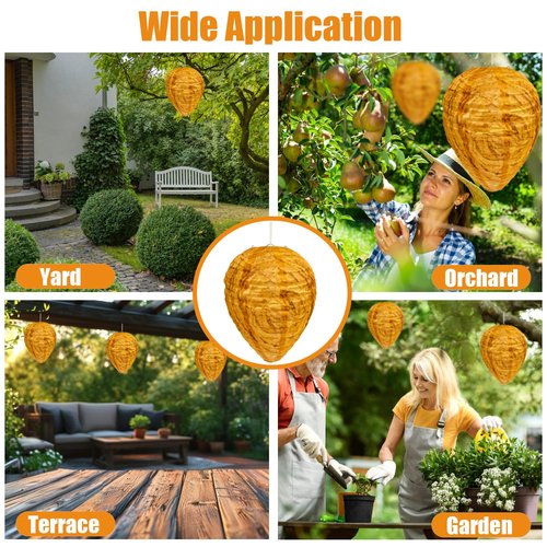 Gardening Waterproof Hanging Nest Decoy Decoration for Patio, Garden, Porch, Deck, Yard - 2 Packs