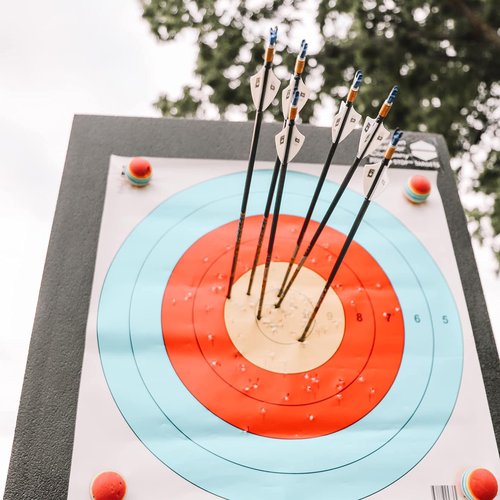 Power-Stop Archery Target - 24" High-Density Big Block Foam Target for Broadheads and Field Tips