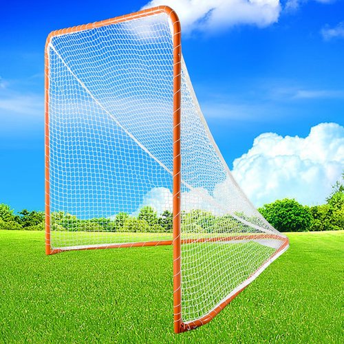 PGL 6x6FT Regulation Lacrosse Goal,Folding Goal,Lacrosse Training Net,Portable Lacrosse Target Goal,Orange Frame with White Netting,Foldable and Removable