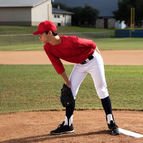 Champion Sports Official Size Pitcher's Plate with Metal Spikes, White, 24" x 6" x 1" (80)