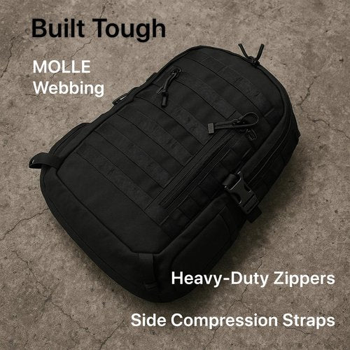 WESTEND 29L Tactical Backpack for Men – Military Assault Pack with MOLLE System, Heavy Duty Bug Out Bag for Outdoor Activity