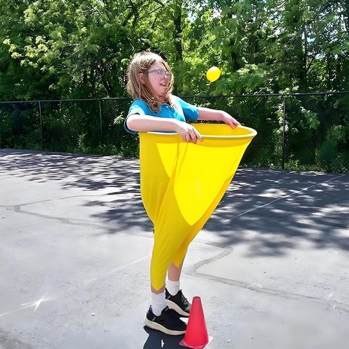 Granny Pants Yard Game, Oversized Granny Pants Outdoor Game for Adults, 2/4/6 Elastic Balls+Pump, Backyard Parties and Field Day