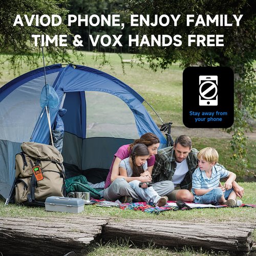 Walkie Talkies for Adults Long Range, Rechargeable Walkie Talkie 22 FRS Channels Two Way Radios with Noise Reduction, Volume Adjustment, LED Flashlight,1200mAh Rechargeable Battery (4 Pack Black)