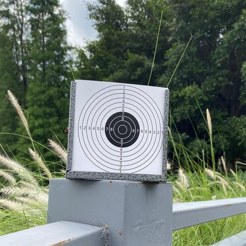 Atflbox BB Trap Target with 20pcs Paper Targets and Resetting Metal Shooting Target for Airsoft Pellet Gun Rifle BB Gun