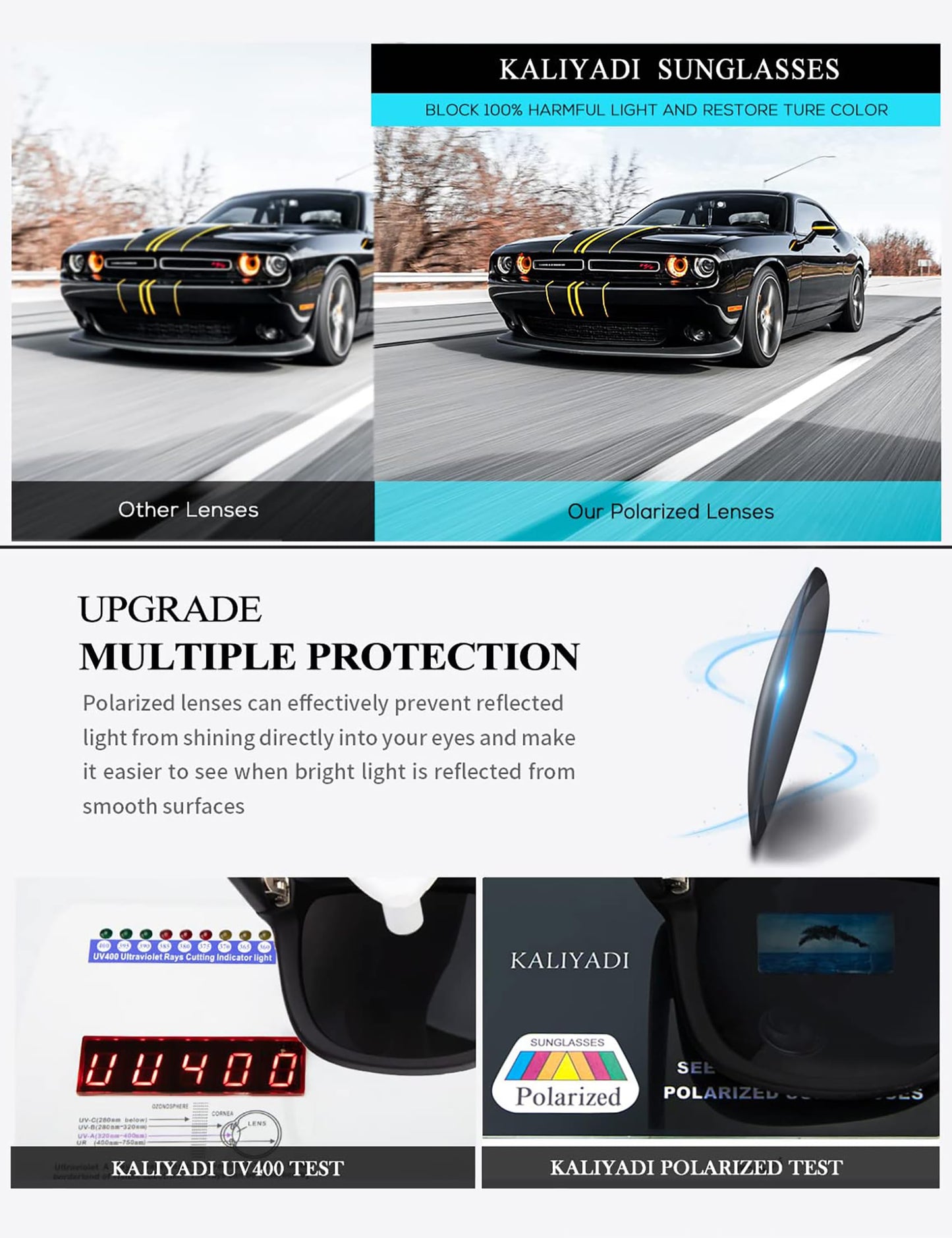 KALIYADI Mens-Sunglasses Polarized Sunglasses Men: Classic Sun glasses for men with UV Protection Driving Fishing Golf
