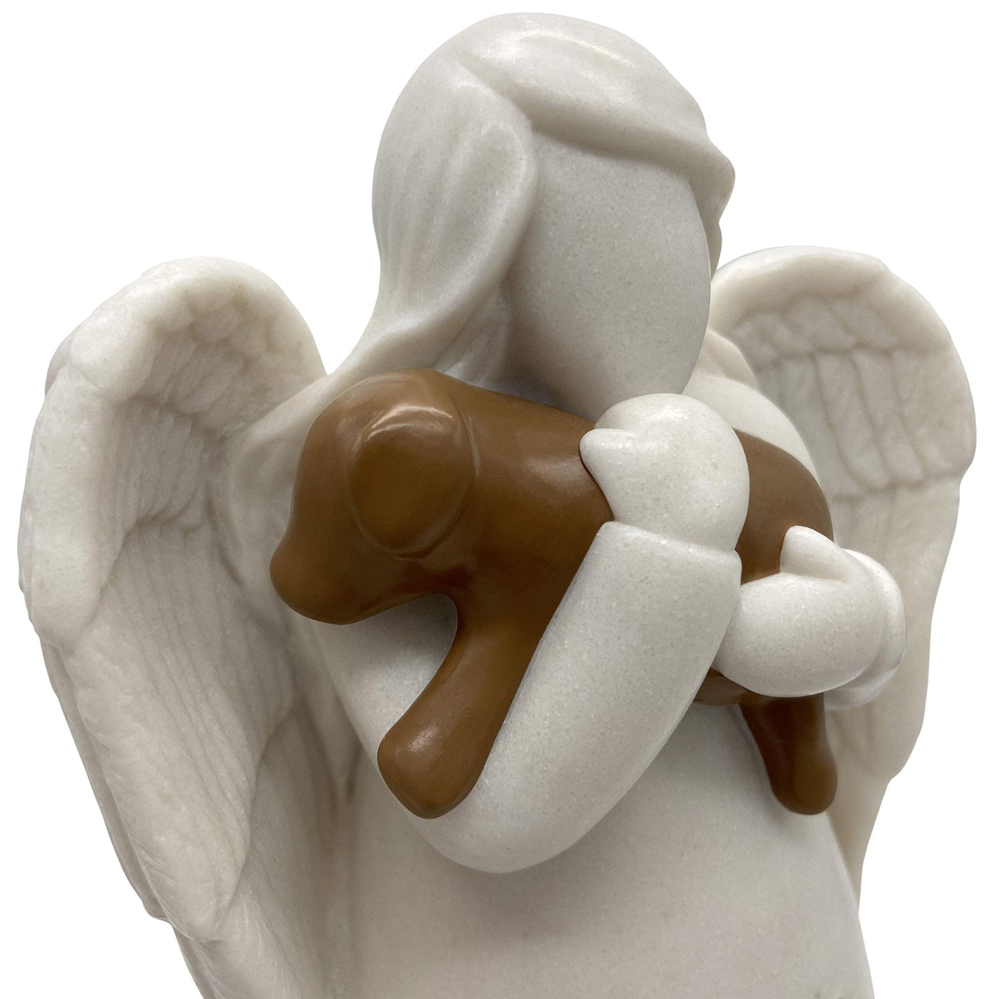 OakiWay Dog Memorial Gifts – Dog's Angel Candle Holder Statue w/Flickering Led Candle - Pet Loss Gifts, Dog Lovers Gifts for Women, Sympathy Gift Ideas for Loss of Dog, Angel Figurines Dog Decor