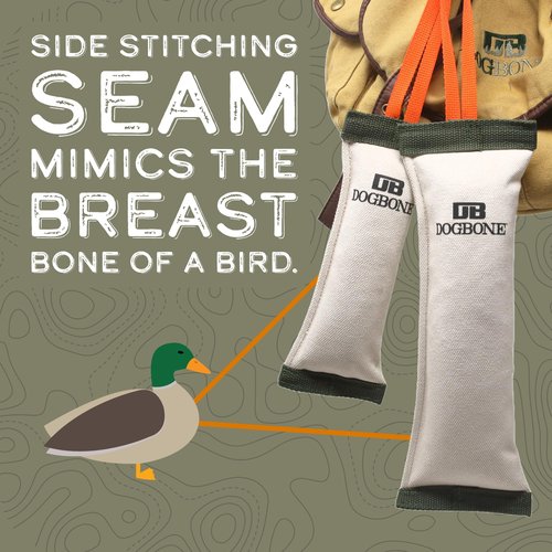 DogBone Duck Canvas Training Dummy for Hunting Dogs | Dog Bumper | Hunting Dog Toys | Hunting Dog Accessories | Hunting Dog Training Toys | Dog Training Dummy for Dogs (Large)