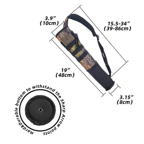 RZAHUAHU Archery Quiver for Arrows Holder Adjustable Hip and Back Bow Hunting and Target Practicing Accessories with MOLLE Tactical System for Kids and Adults Shooting Storage Bags