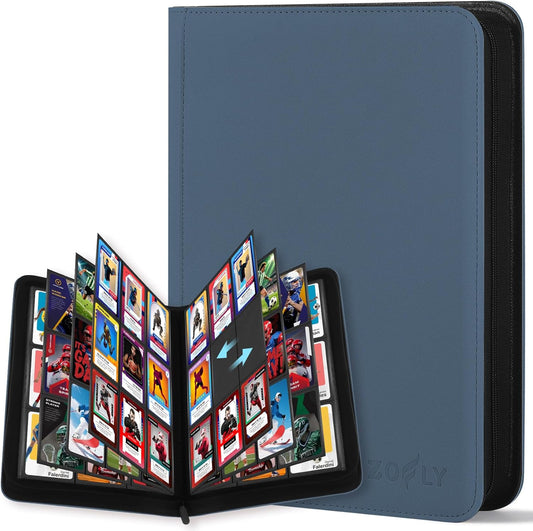 12 Pocket Card Binder, Zipper Trading Card Binder, 720 Large Capacity Side Loading Non-Ring Card Album, Double Sided Acid-Free Card Protector Binder, Card Collection for TCG, MTG, Sport Card, Pink