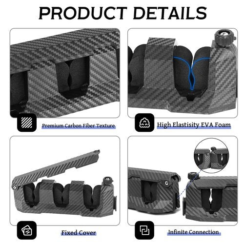 Ruppence 4-Pack Fishing Rod Holder for Garage, Wall Mounted Fishing Pole Holders with EVA Foam, Vertical Fishing Rod Rack Storage for Boats, Garage, Wall, Ceiling