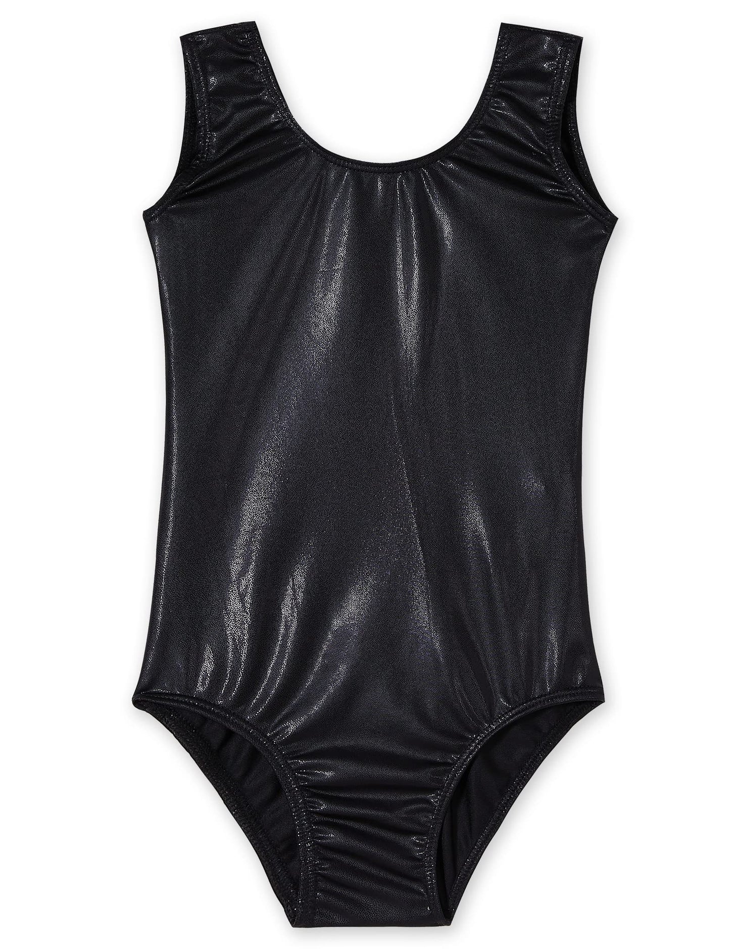 Domusgo Gymnastics Leotards for Girls 8-9 Years Old Black Sparkly One Piece Tumbling Outfits