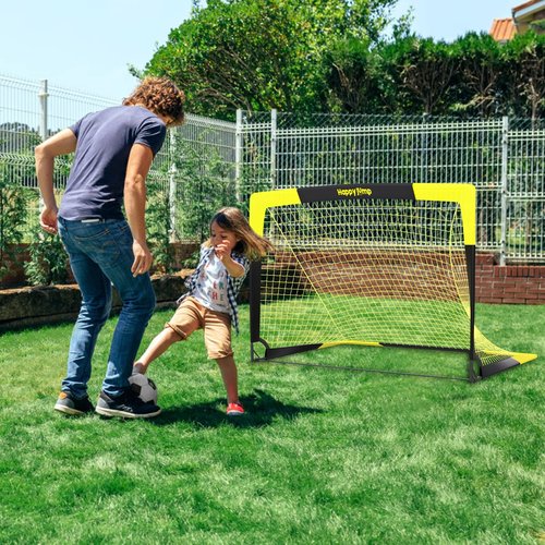 Happy Jump Soccer Goal Pop Up Foldable Soccer Net for Backyard 5'x3.6', 1 Pack