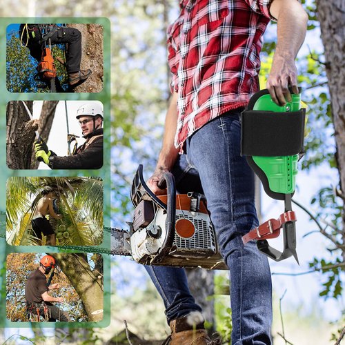 Tcatec Tree Climbing Spikes & Gaffs with Soft Padding | Height Adjustable Arborist Equipment for Fruit Picking, Logging, Hunting | Heavy Duty Carbon Steel Construction