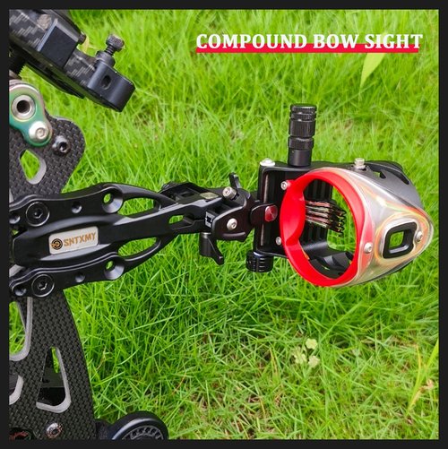 5-Pin Bow Sight for Compound Bows – Micro Adjustable Archery Sight with 0.019" Fiber Optics and Hunting Bow Sight Light.