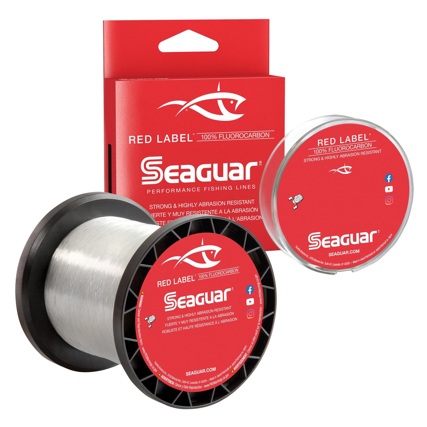 Seaguar Red Label 100% Fluorocarbon Fishing Line 10lbs, 200yds Break Strength/Length - 10RM250