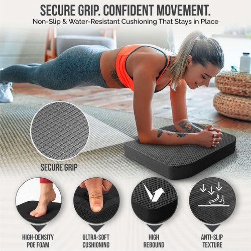 Feetlu Balance Pad – Premium POE Foam, Non-Slip Stability Pad for Physical Therapy, Yoga, Core Training & Rehab