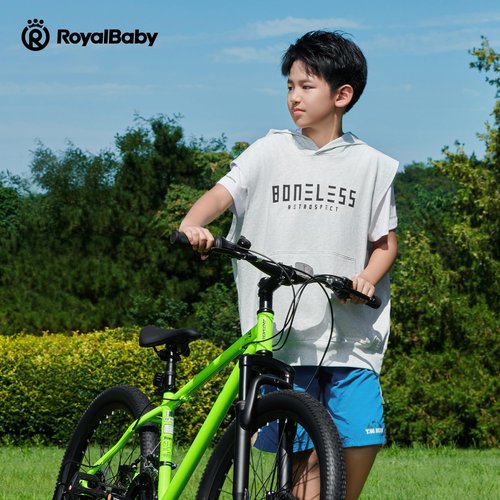 RoyalBaby Kids Mountain Bike for Boys and Girls, Ultra-Light Aluminum X9 24 Inch Wheel Bicycle for 10-14 Years Old Children, 21-Speeds Drivetrain, Green