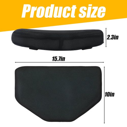 MABOZOO Exercise Bike Seat Cushion, Comfort Recumbent Bike Seat Cushion Stationary Pad with Washable Cover, Foam Rower Mat Pad for Rowing Machine, Bicycle