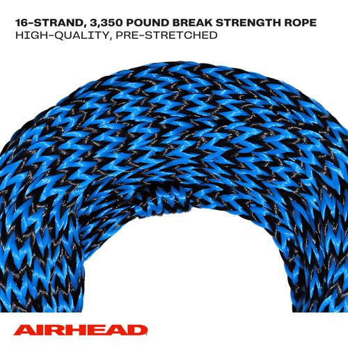 Airhead Tow Rope for 1-3 Rider Towable Tubes, 1 Section, 60-Feet