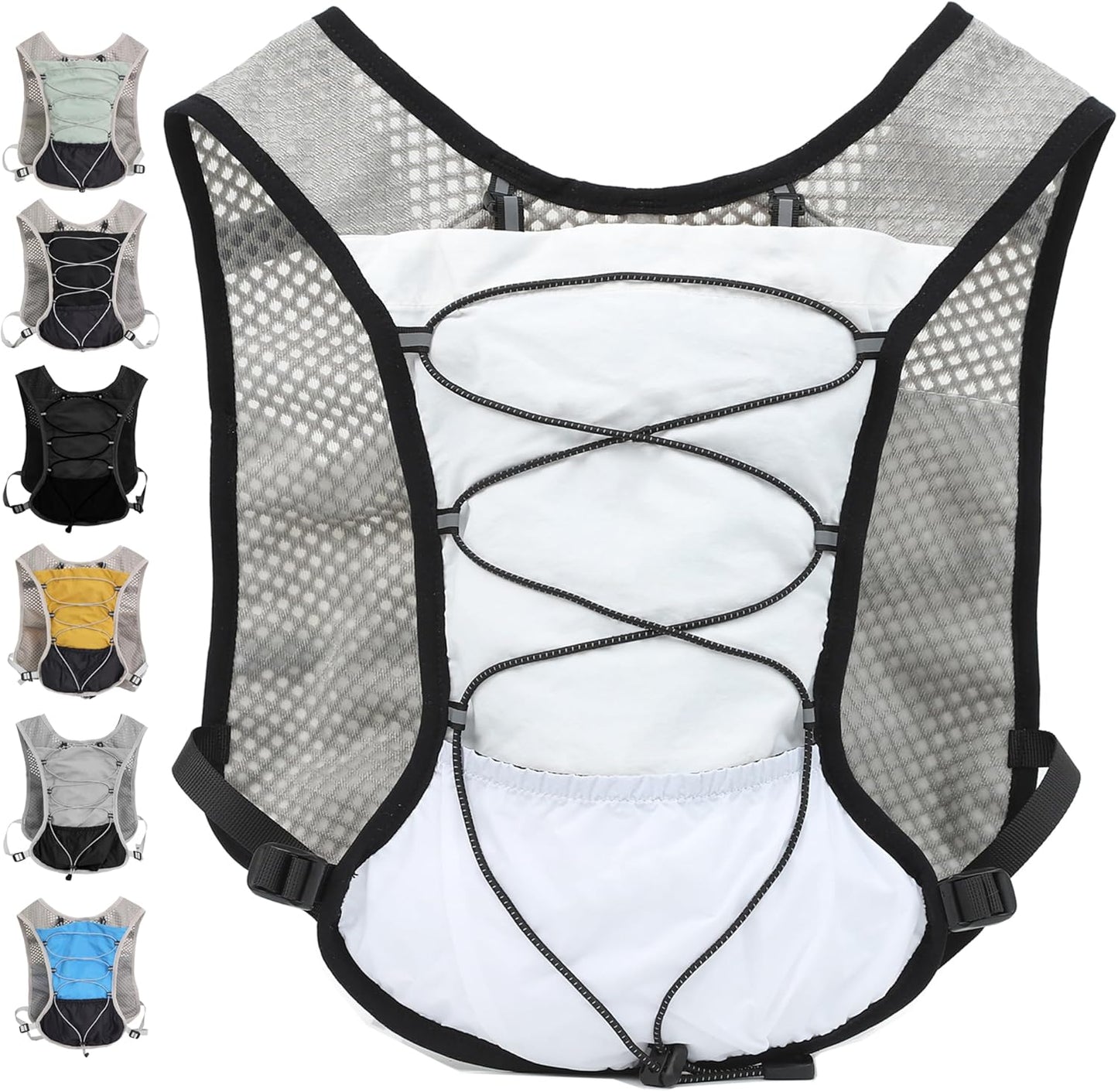 Hydration Running Vest Ultra-Lightweight for Women Men [2025 Upgraded], Breathable All-Weather Water Vest Hiking Backpack, Adjustable Water Backpack for Hiking, Cycling, Trail Marathon Race