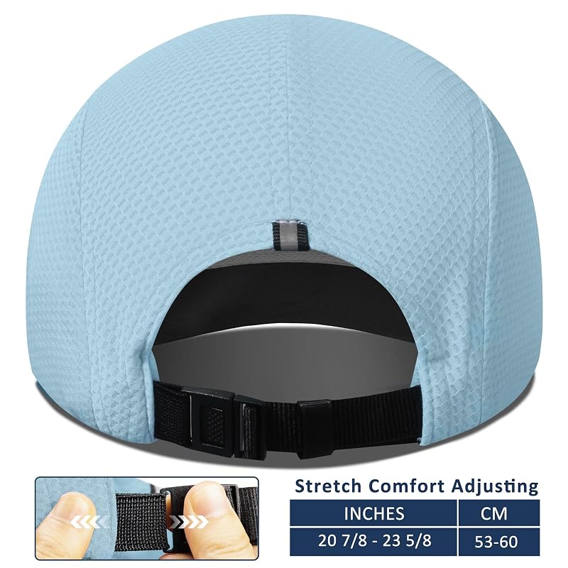 GADIEMKENSD Women’s Race Day Running Cap Light Blue 6 5/8-7 1/2 - Lightweight Mesh Hat