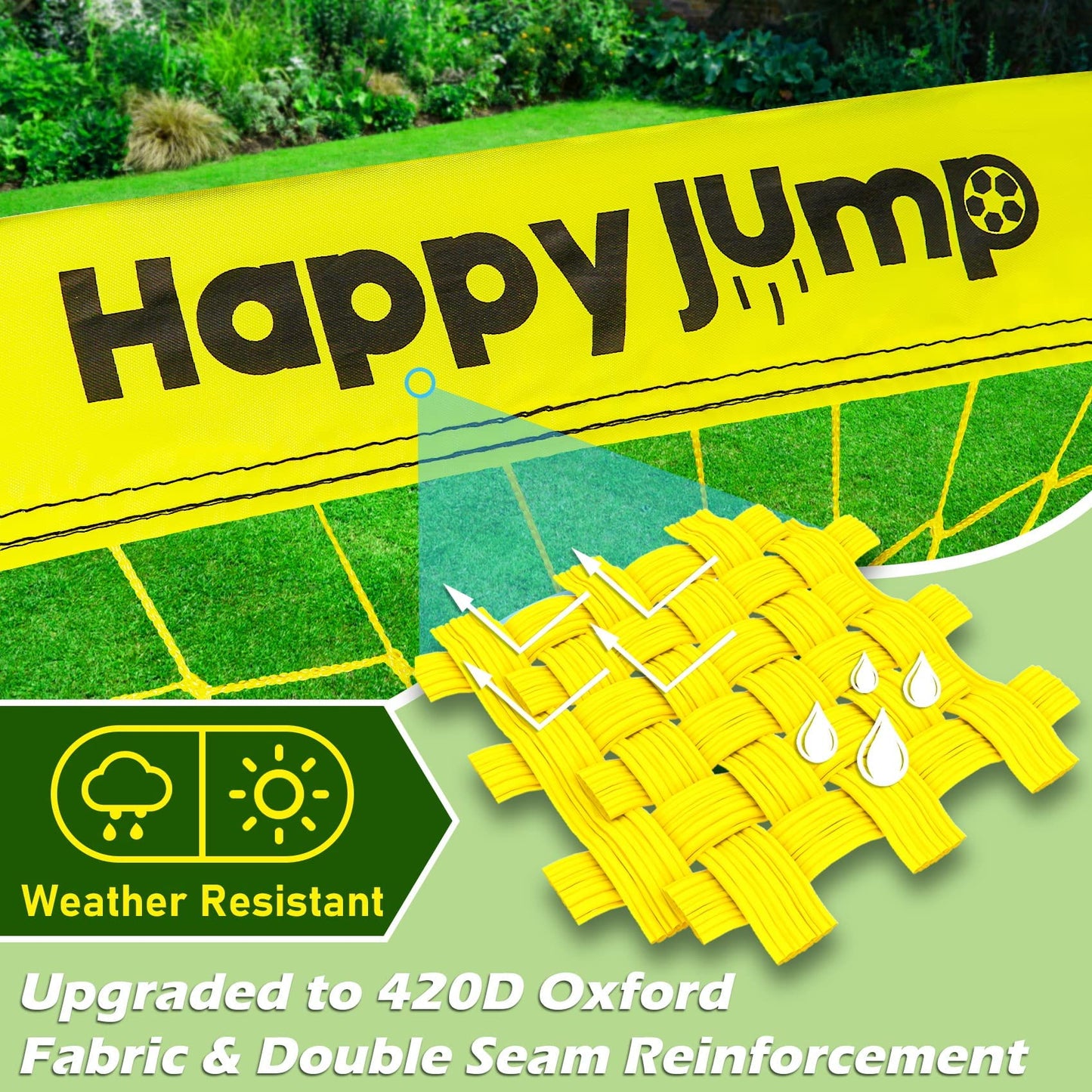 Happy Jump Soccer Goal Pop Up Foldable Soccer Net for Backyard, 2 Set (4X3 FT, 2 Set)