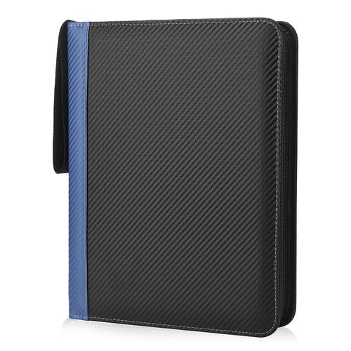 TCGUARD 9 Pockets Trading Card Binder with Sleeves Card Organizer, 900 Double Sided Pocket PU Card Collection Binder, Baseball Binder,for Sports Card, MTG, TCG Yugioh Card (Blue)