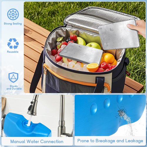 Surmol 2PCS Ice Packs for Lunch Boxes Reusable Stainless Steel Ice Packs, No Water Needed, for Coolers, Camping, and Picnic Baskets Metal Bento Box Ice Packs Keep Food and Drinks Fresh and Cool