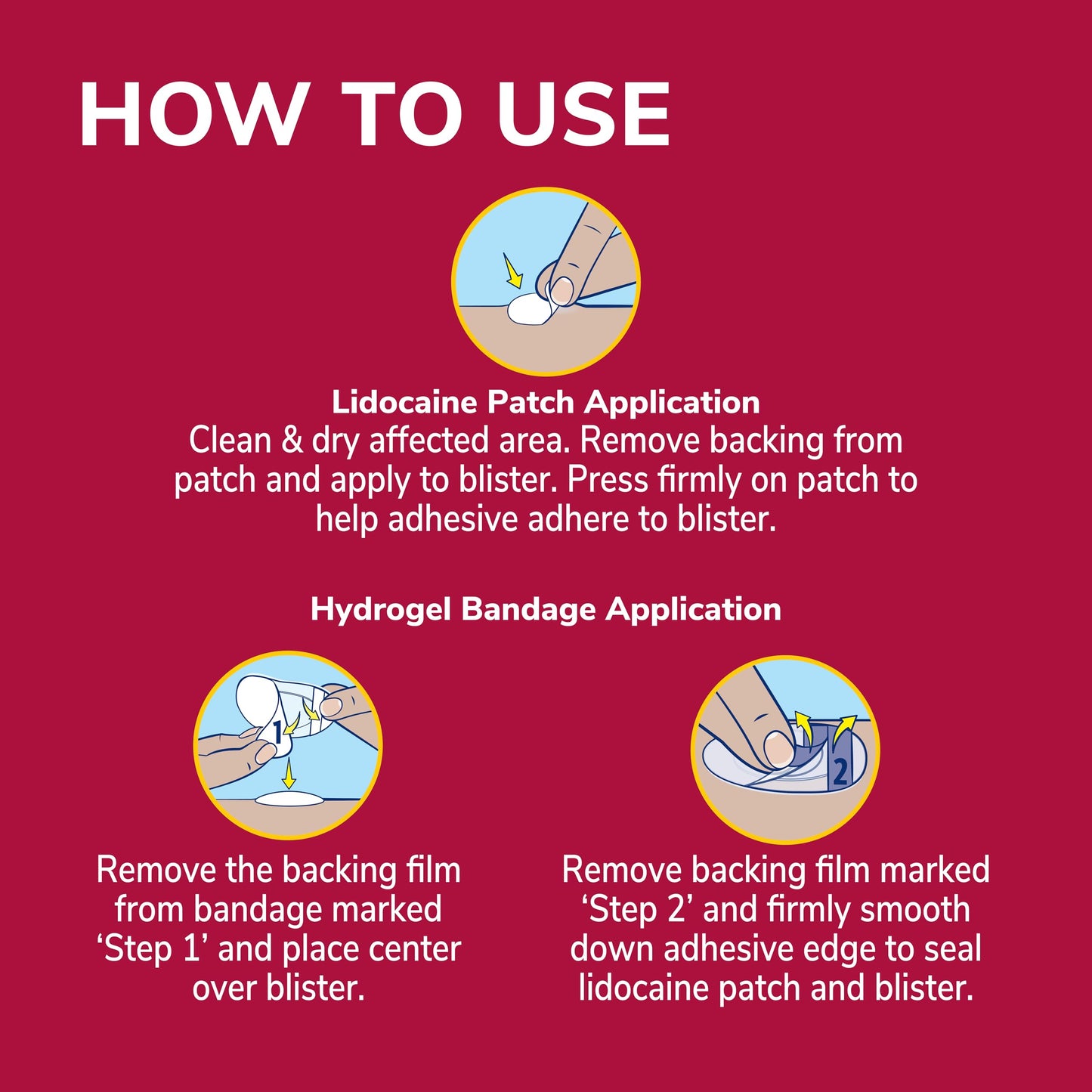 Dr. Scholl’s Blister Pain Relief Complete Kit, 8 ct - The Only Blister Treatment with an Active Pain Reliever, Seal & Heal Bandages with Hydrogel Technology, Blister Pads, 4% Lidocaine to Numb Pain