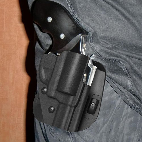Cavebear OWB Paddle Holster - Fits 442 642 637 etc.Most Types of S&W J Frame Revolver,Adj.Cant & Retention,Fast Draw,Outside Waistband Carry- Right Hand