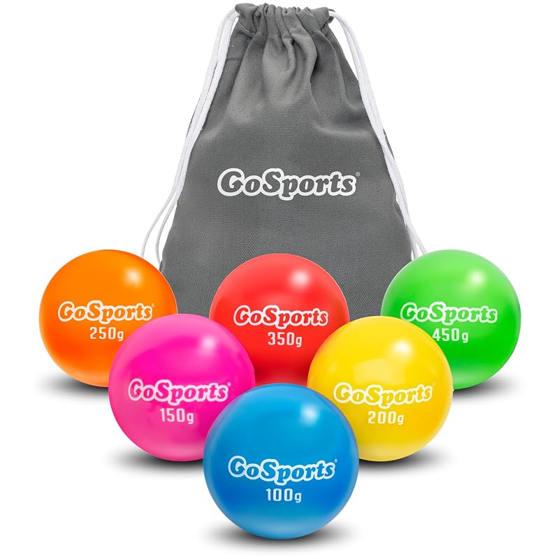 Plyometric Training Balls, 6 Pack – Weighted Baseball/Softball Practice Balls (Standard Range 3.5oz–16oz)
