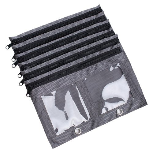 Raprance Soft Plastic Bait Storage Bag 6 Soft Bait Binder Compartments Water-Resistant Tackle Binder Organize for Lines, Hooks, Sinkers（Blue）
